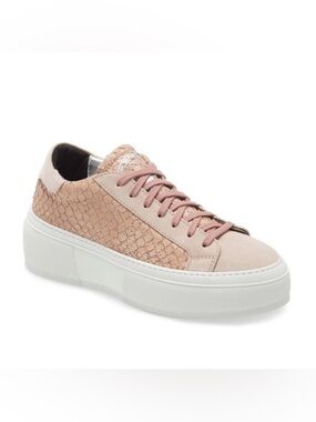 P448 Women's Pink Louise White Platform Sneakers